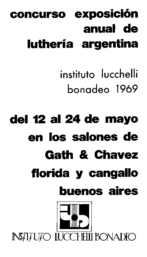 1969 - Volante de la Exposición Anual de Lutheria