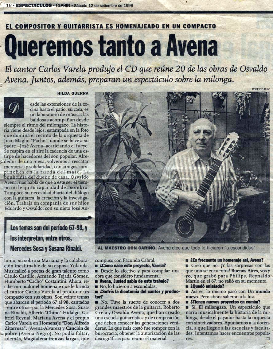 Osvaldo Avena - Clarin